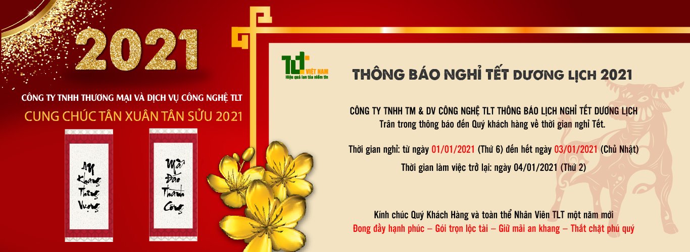 THÔNG BÁO LỊCH NGHỈ TẾT DƯƠNG LỊCH NĂM 2021